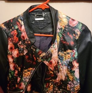 Flower Leather Jacket